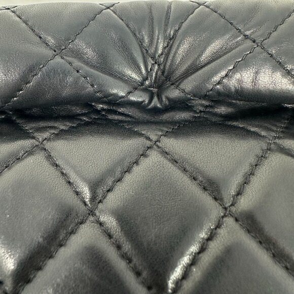 Chanel 2011 Runway Black Medium 2.55 Reissue Quilted Lambskin So Black Roll Clut - Picture 13 of 16
